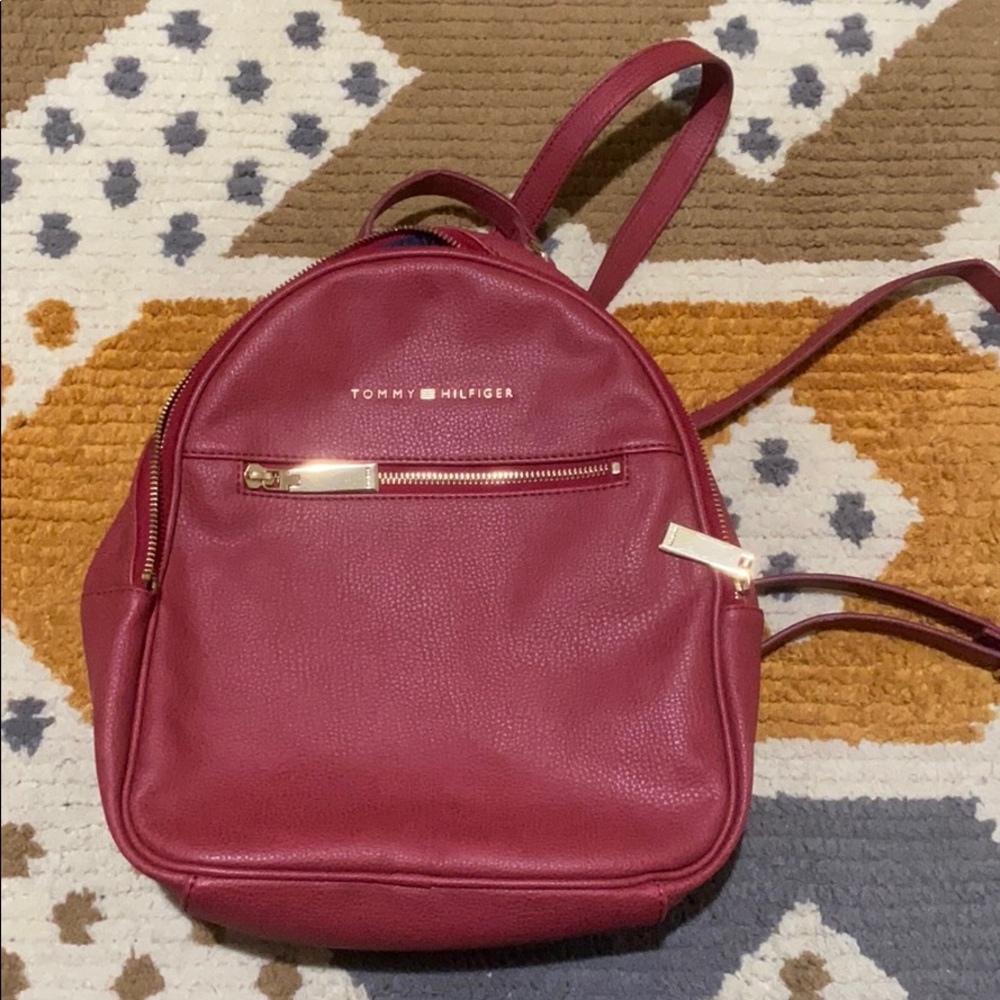 red Tommy Hilfiger mini backpack